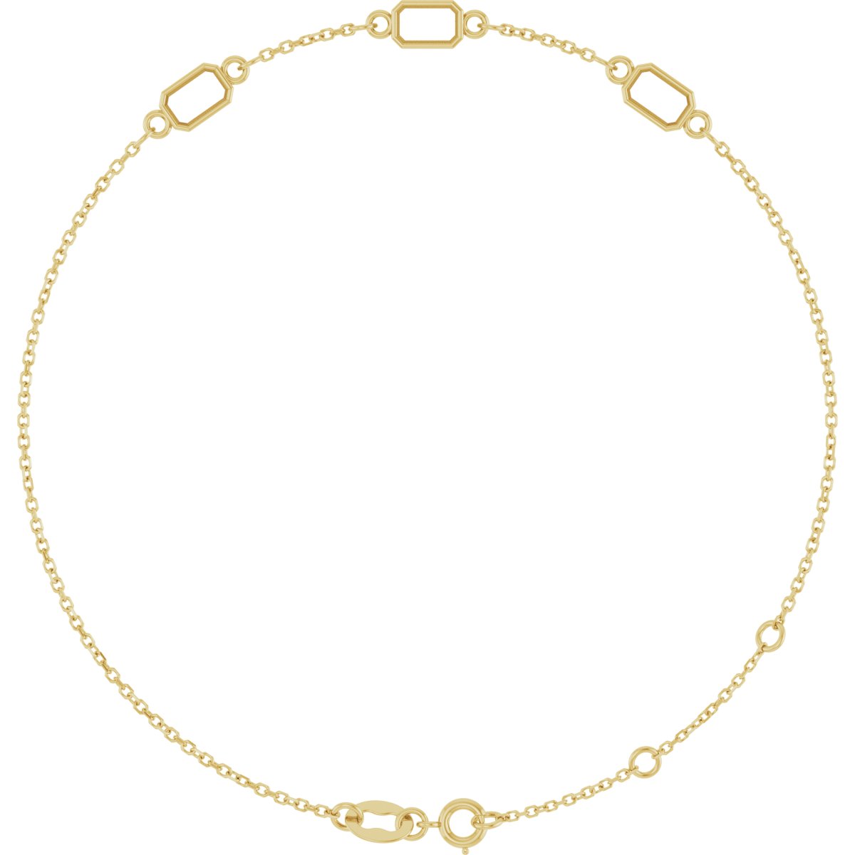 Bezel-Set Link Bracelet