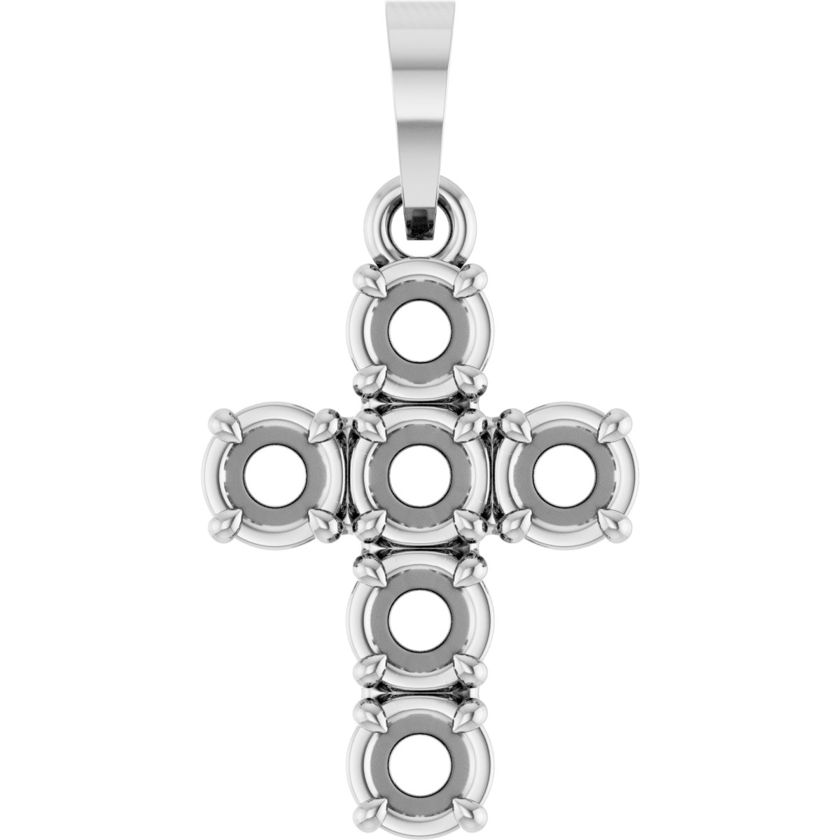 Claw-Prong Cross Pendant