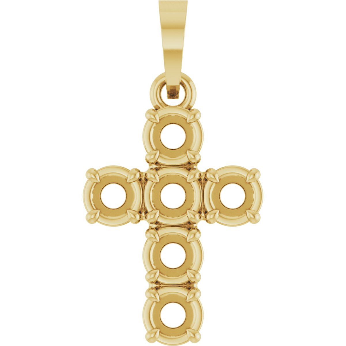Claw-Prong Cross Pendant
