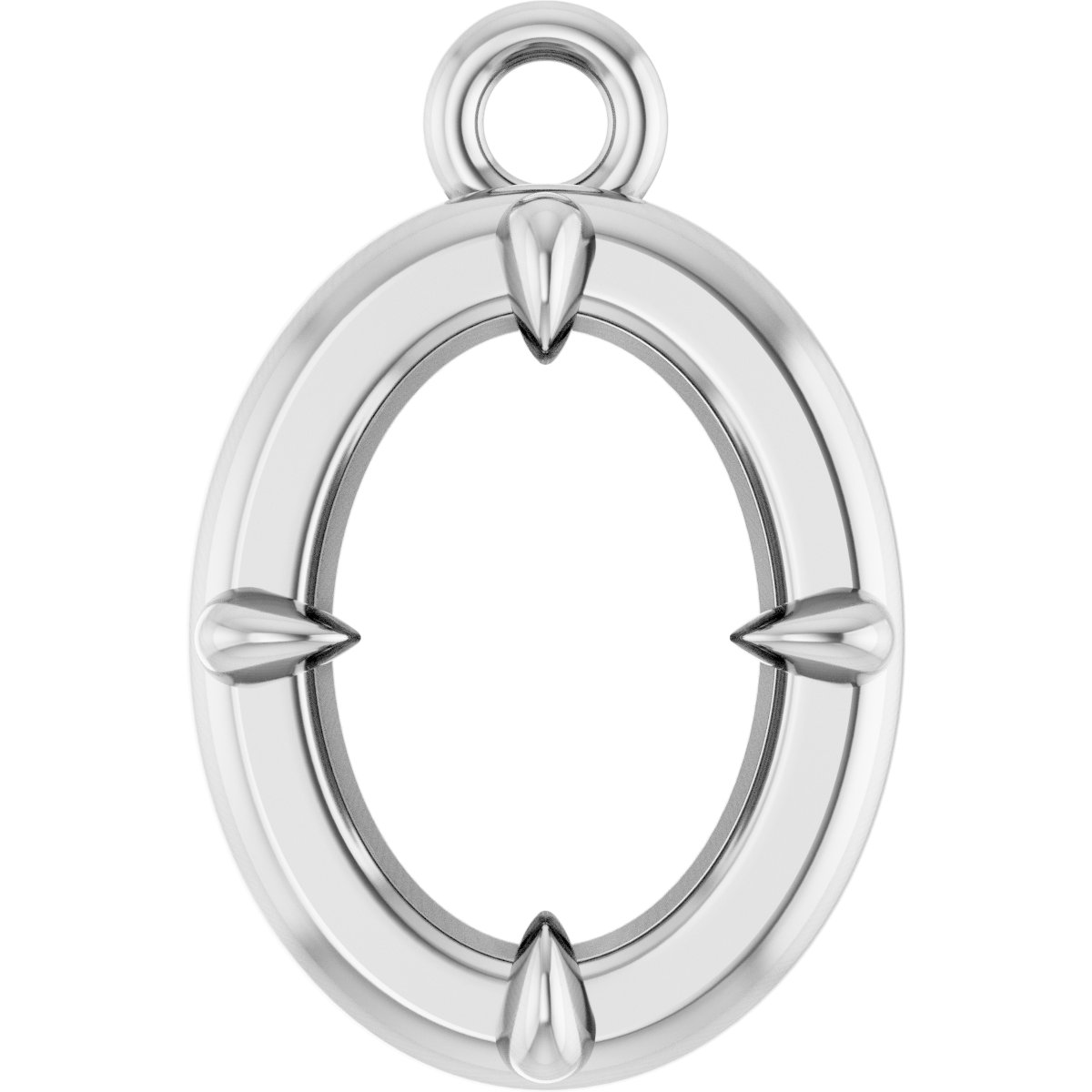 Claw-Prong Solitaire Bezel-Style Dangle