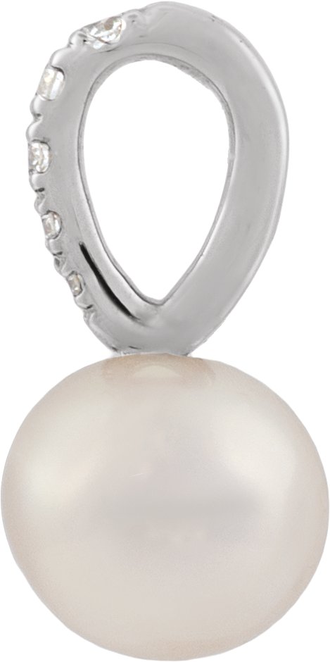 Alternative view of Accented Pearl Pendant