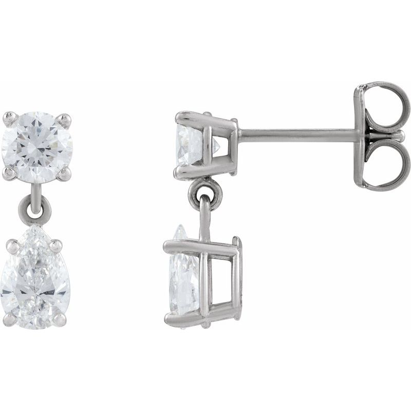 Two-Stone Dangle Earrings