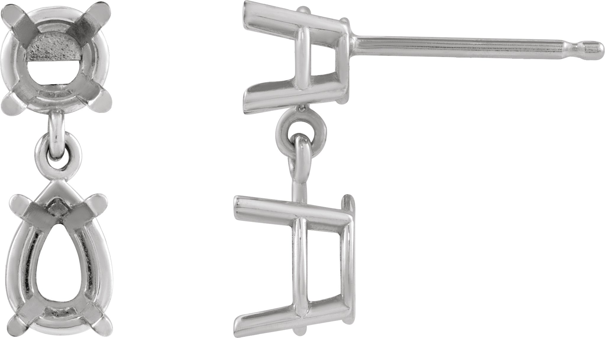 Two-Stone Dangle Earrings