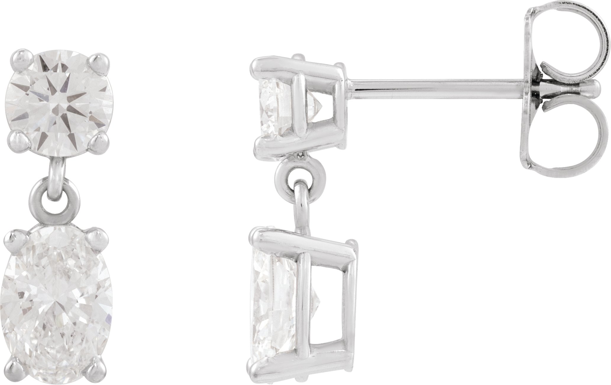 Two-Stone Dangle Earrings