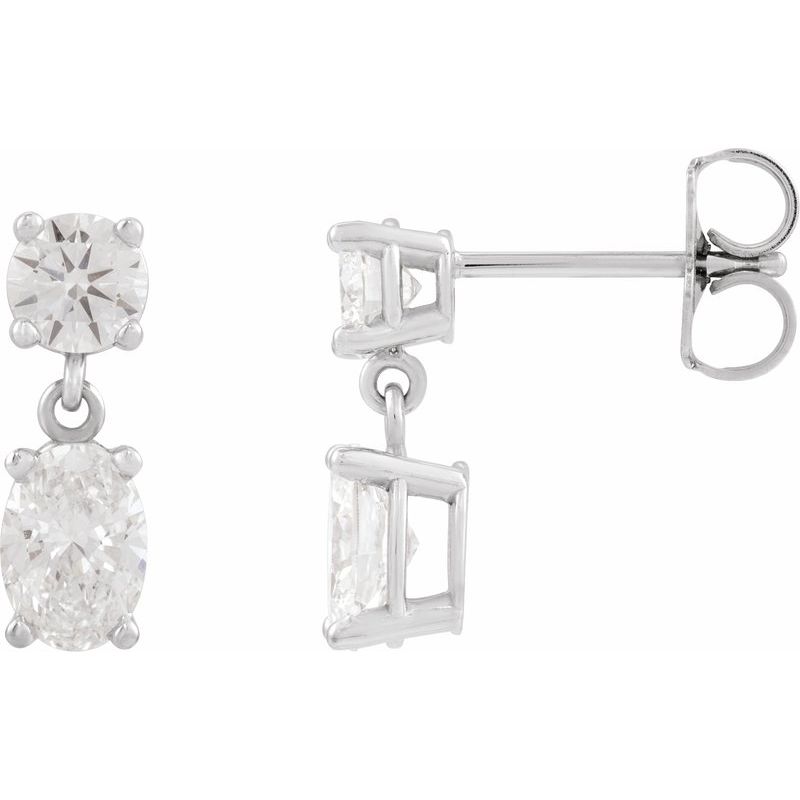 Two-Stone Dangle Earrings