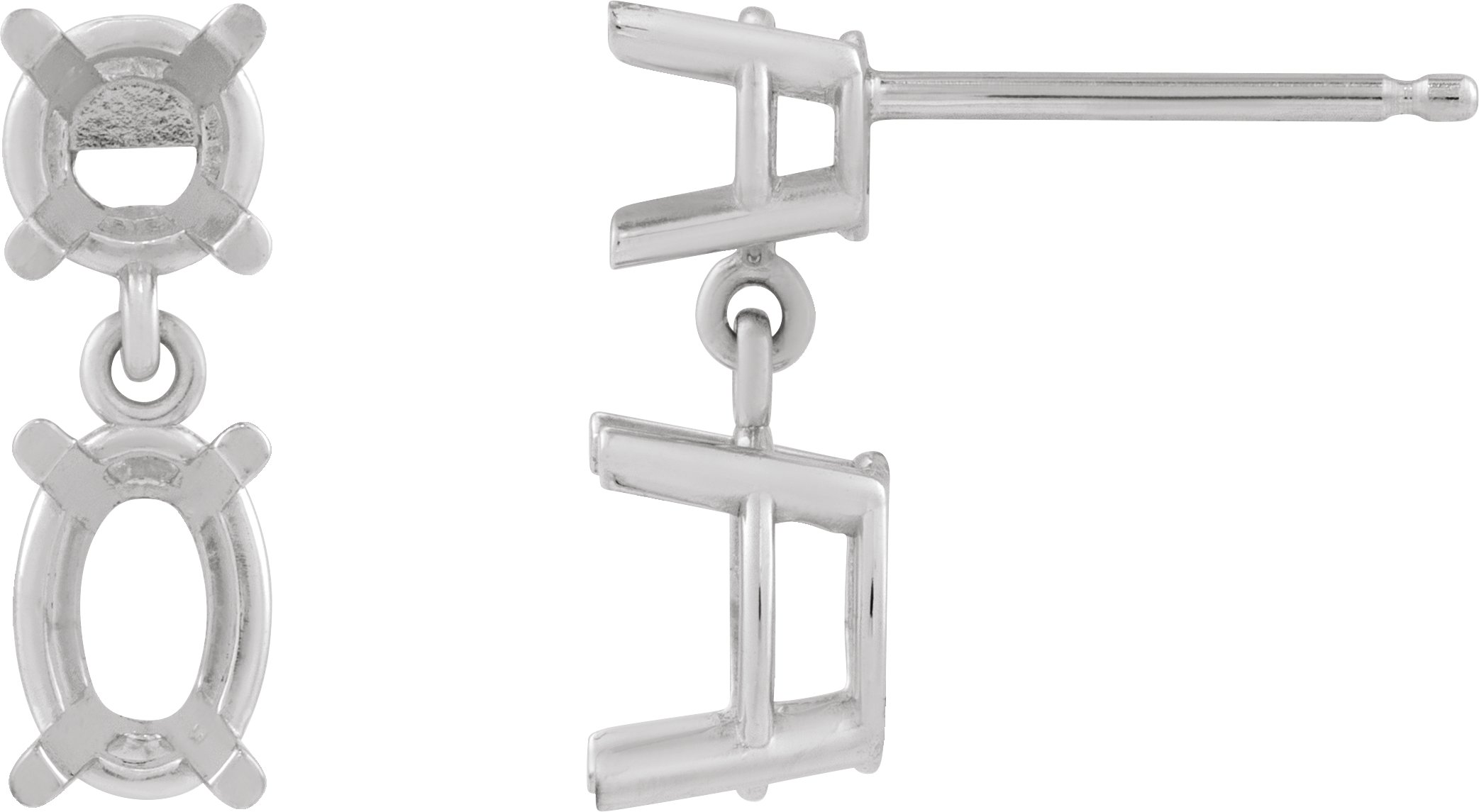 Two-Stone Dangle Earrings