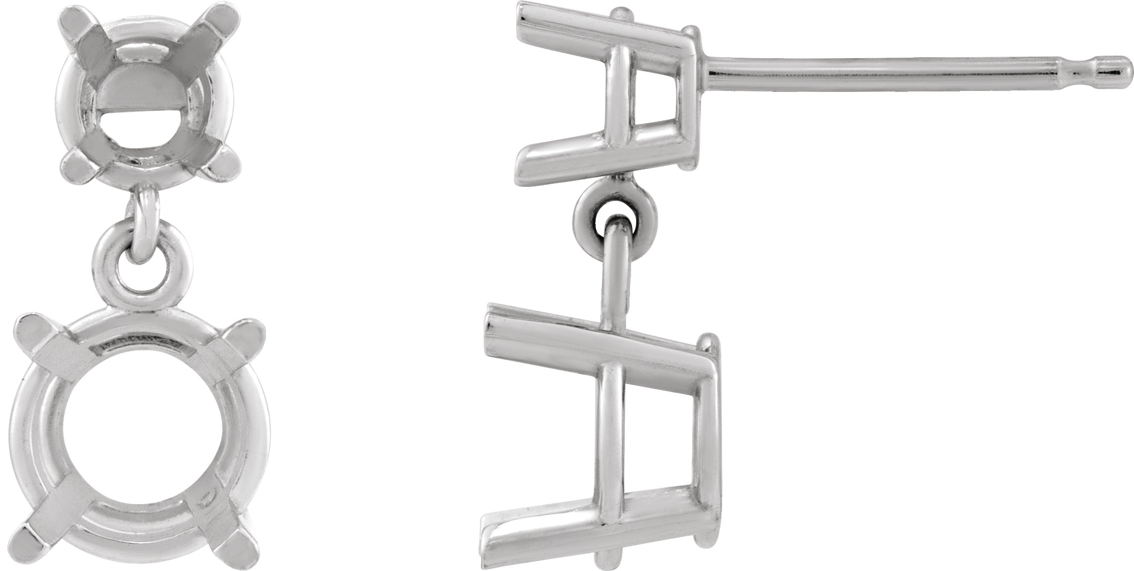 Two-Stone Dangle Earrings