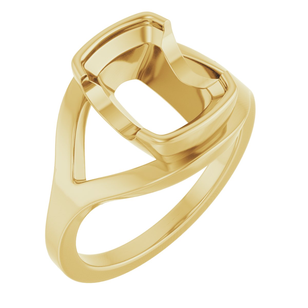 Half Bezel Solitaire Engagement Ring or Band