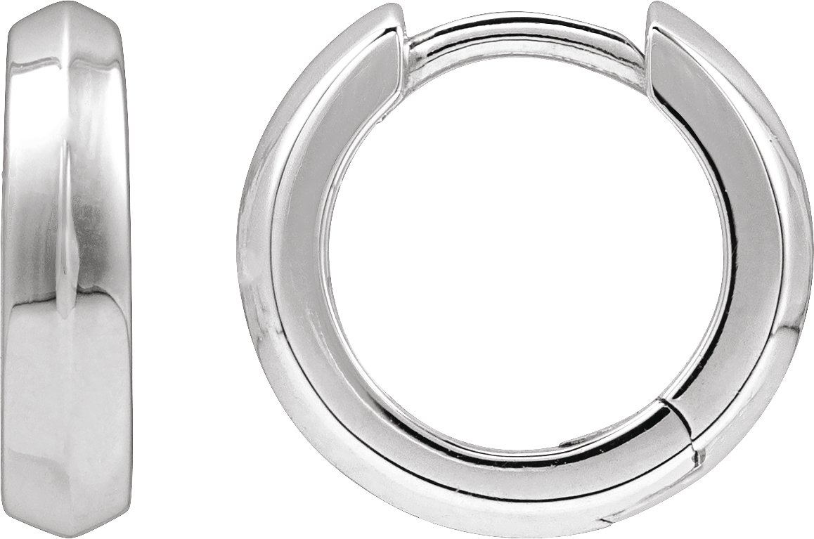 Knife-Edge Hoop Earrings