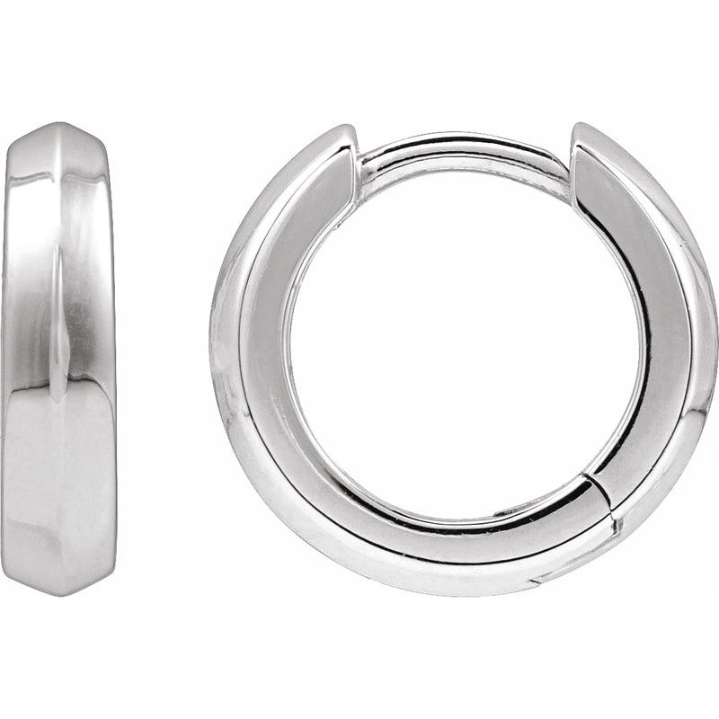 Knife-Edge Hoop Earrings