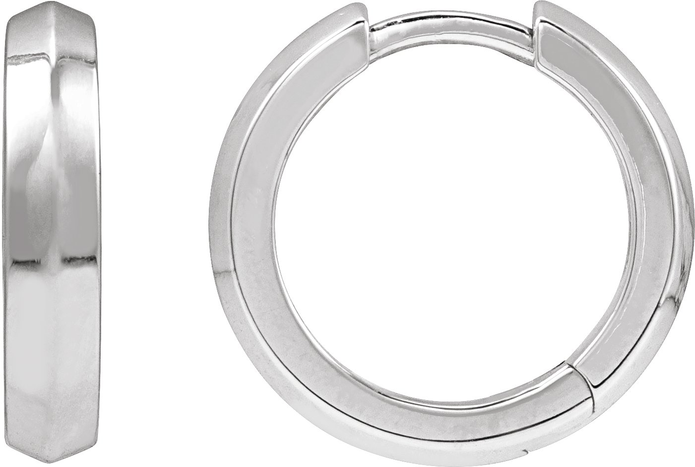 Knife-Edge Hoop Earrings