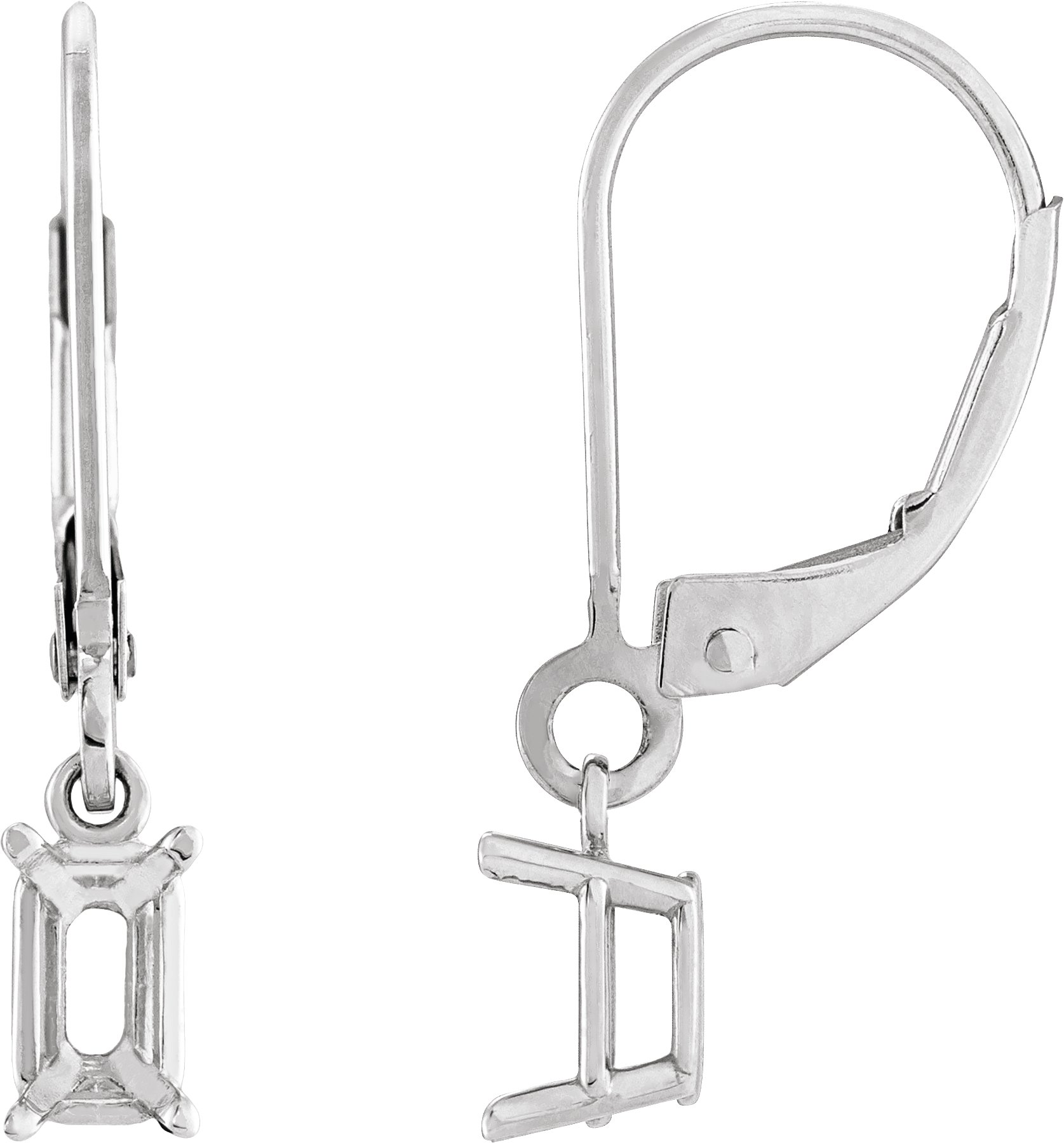 Round 4-Prong Dangle Earrings
