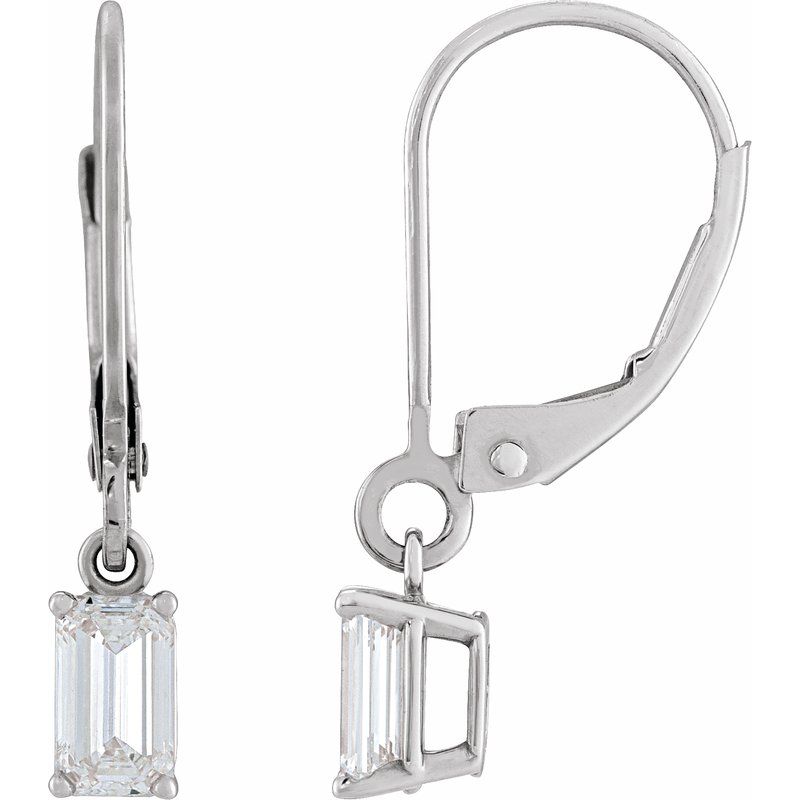 Round 4-Prong Dangle Earrings
