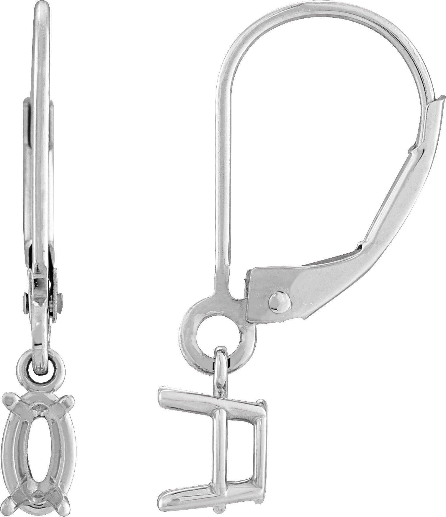 Round 4-Prong Dangle Earrings