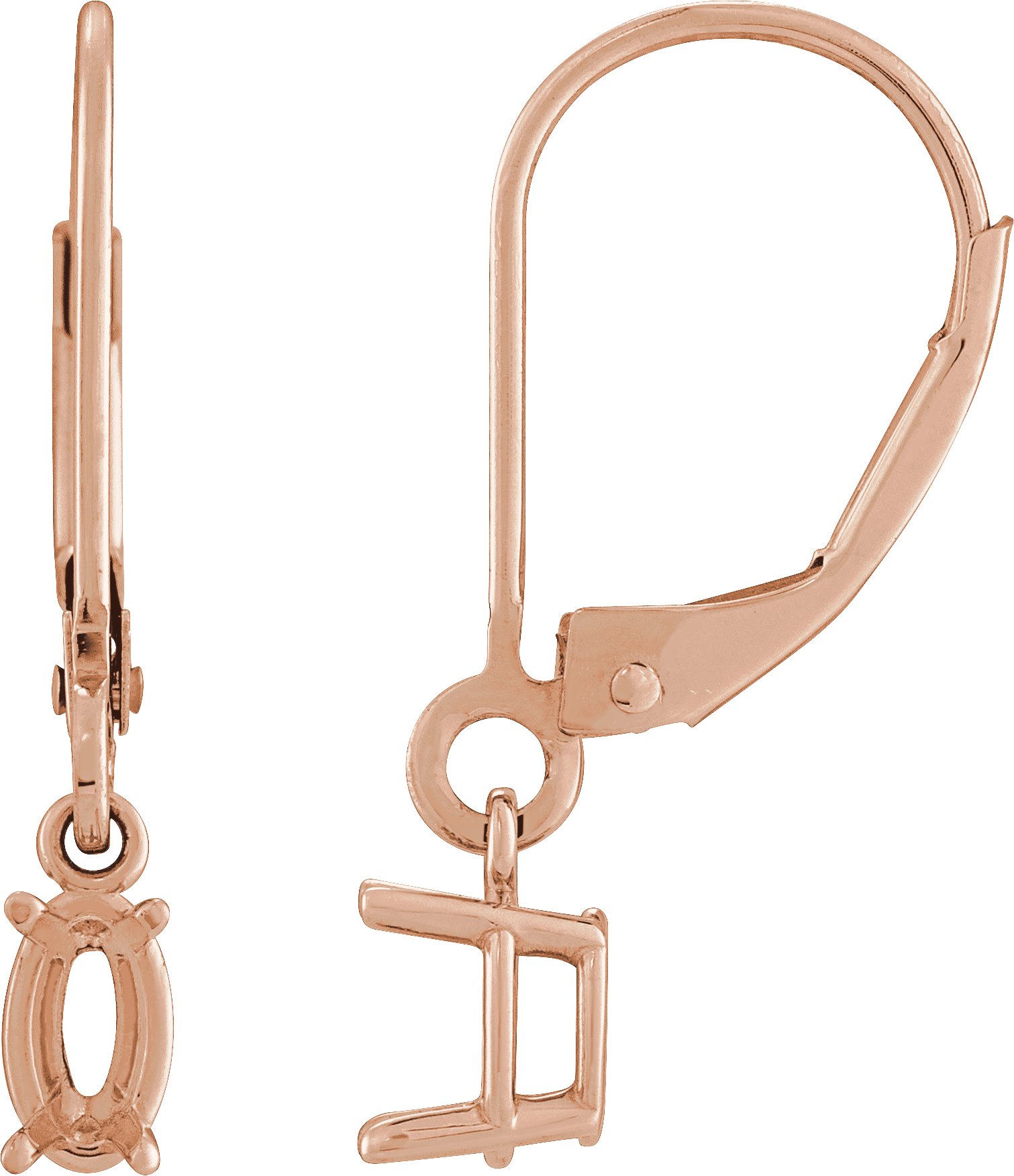 Round 4-Prong Dangle Earrings