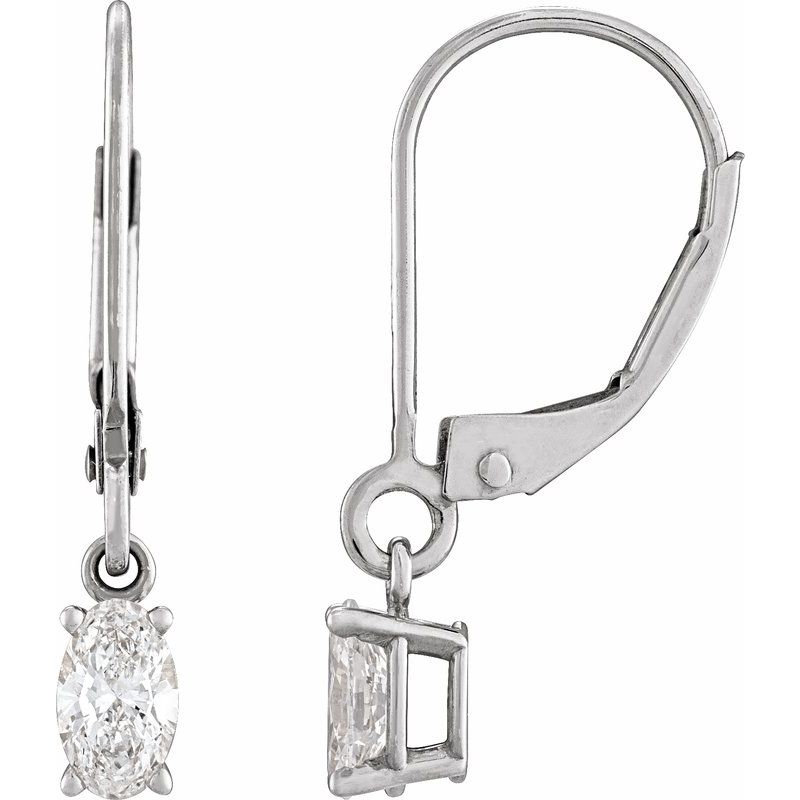 Round 4-Prong Dangle Earrings