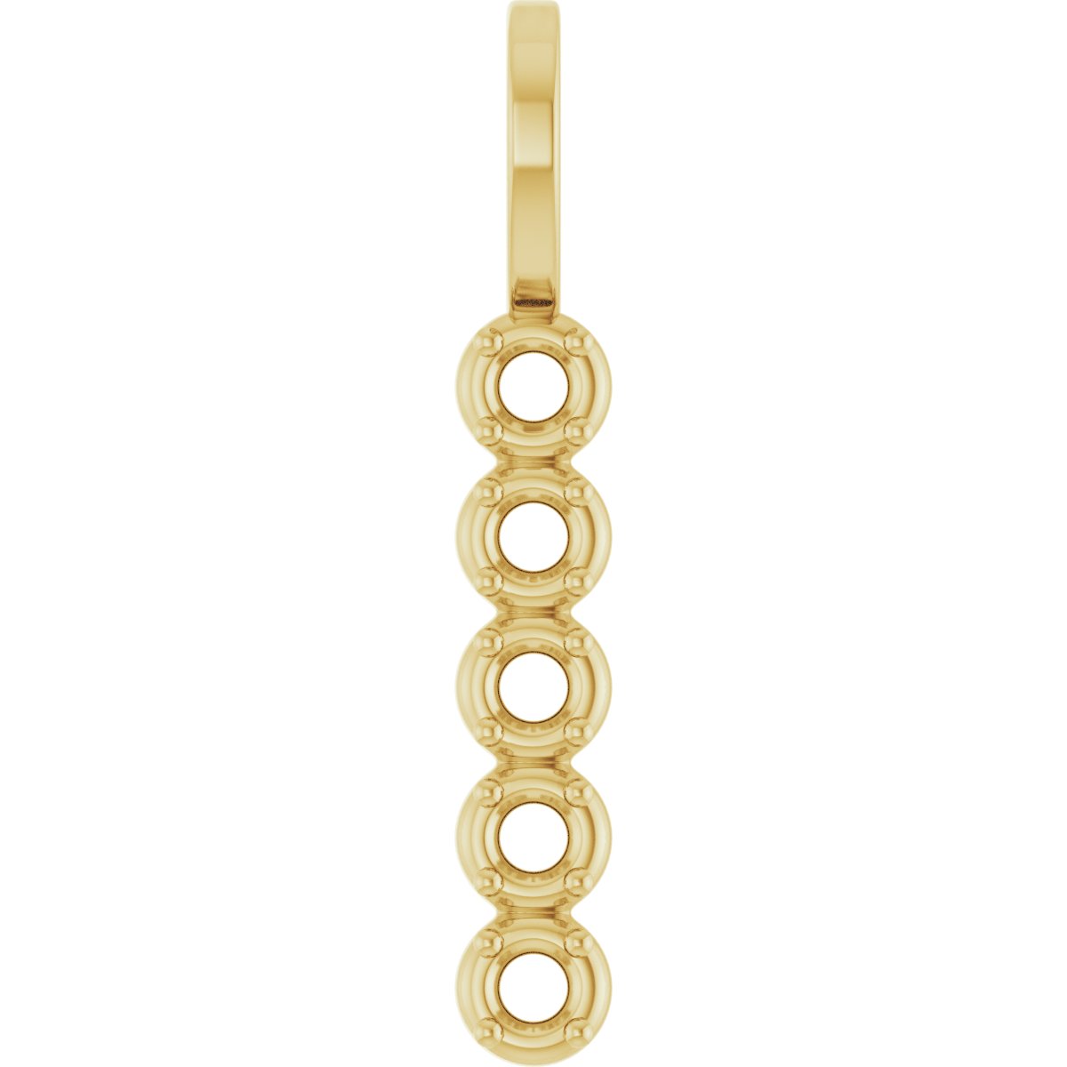 Family Bezel-Style Bar Pendant