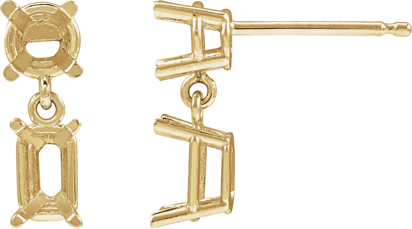 Two-Stone Dangle Earrings