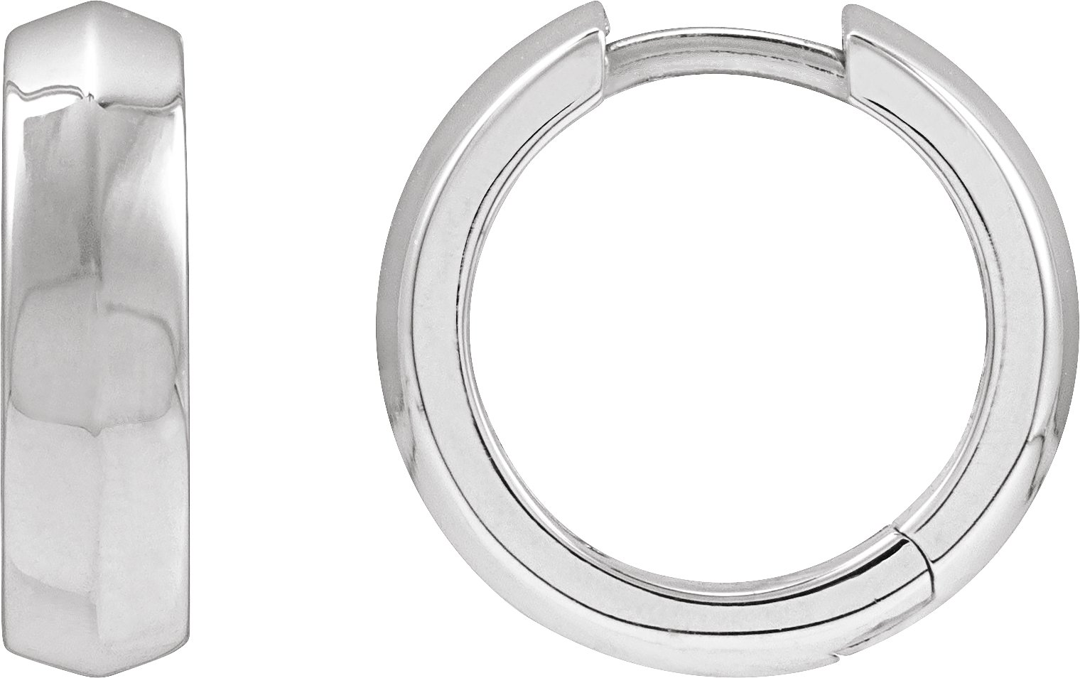 Knife-Edge Hoop Earrings