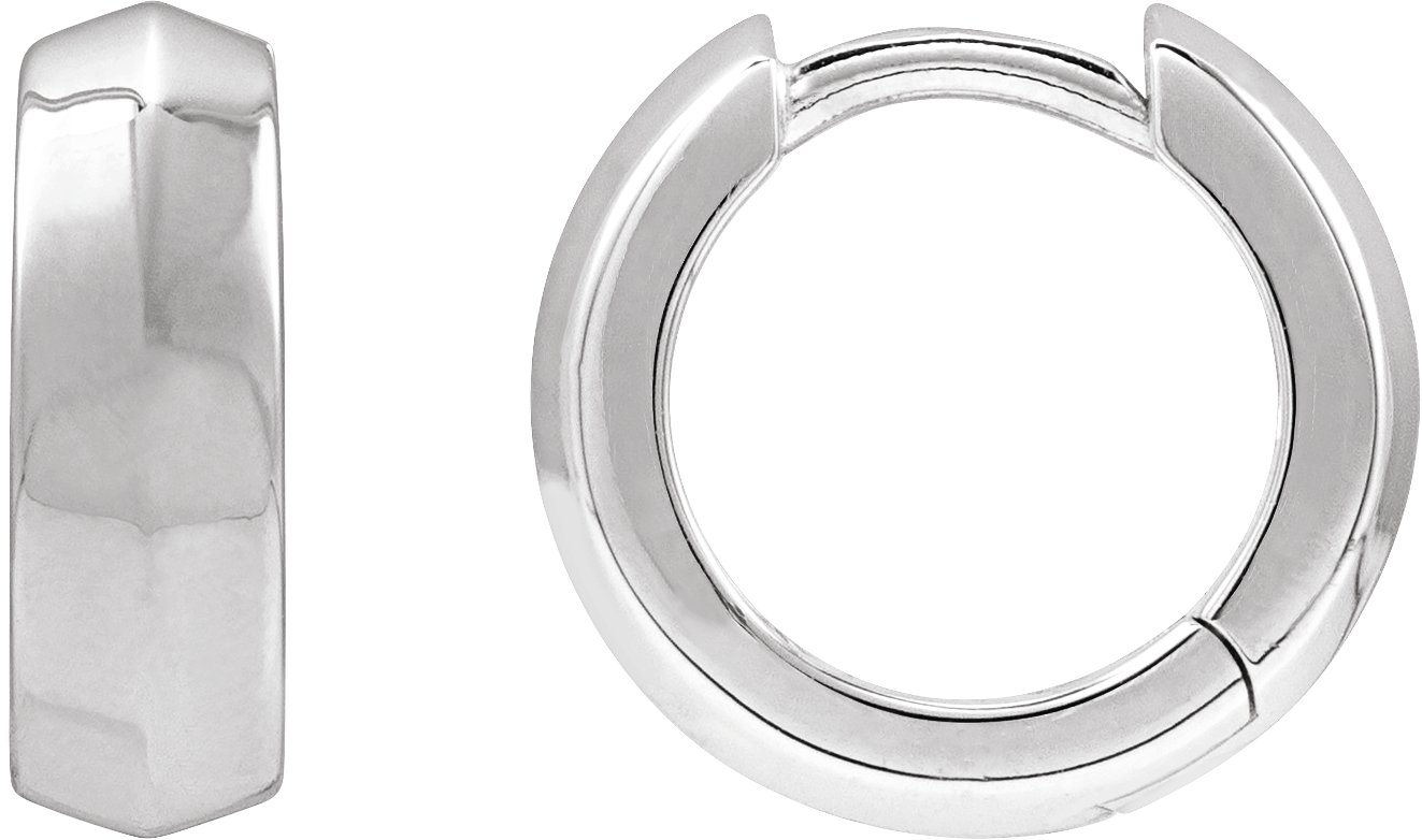 Knife-Edge Hoop Earrings