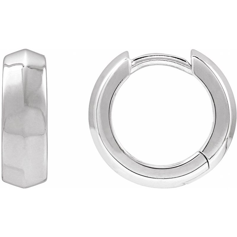 Knife-Edge Hoop Earrings