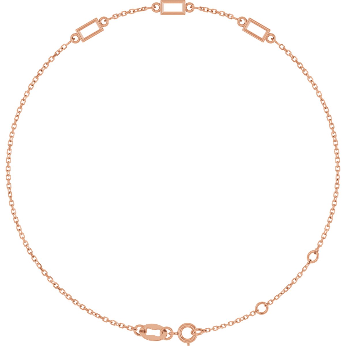 Bezel-Set Link Bracelet