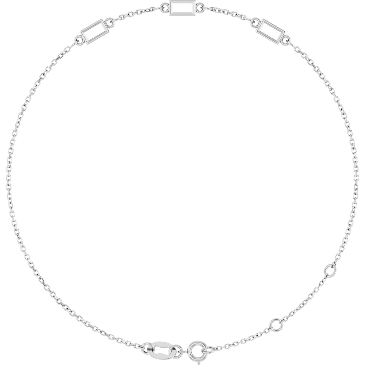 Bezel-Set Link Bracelet