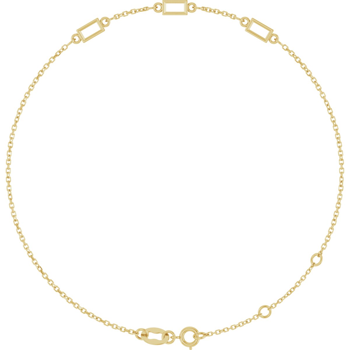 Bezel-Set Link Bracelet