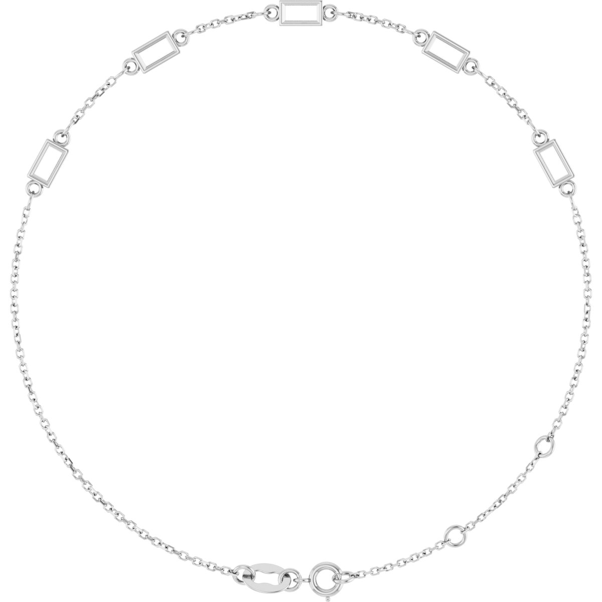 Bezel-Set Link Bracelet