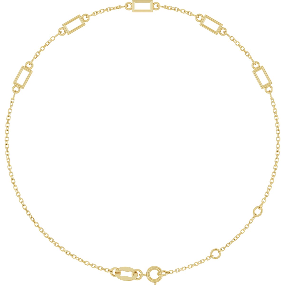 Bezel-Set Link Bracelet