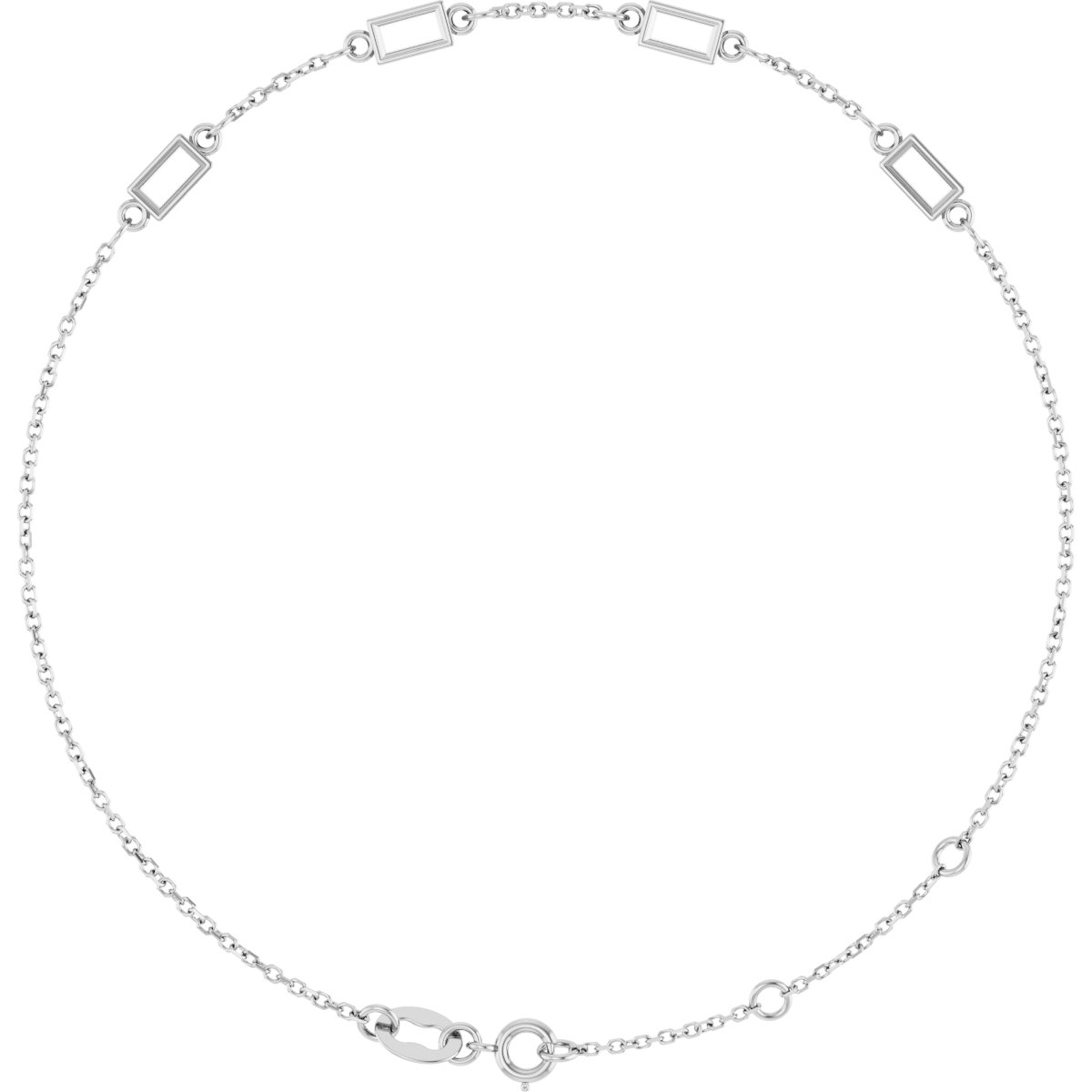 Bezel-Set Link Bracelet
