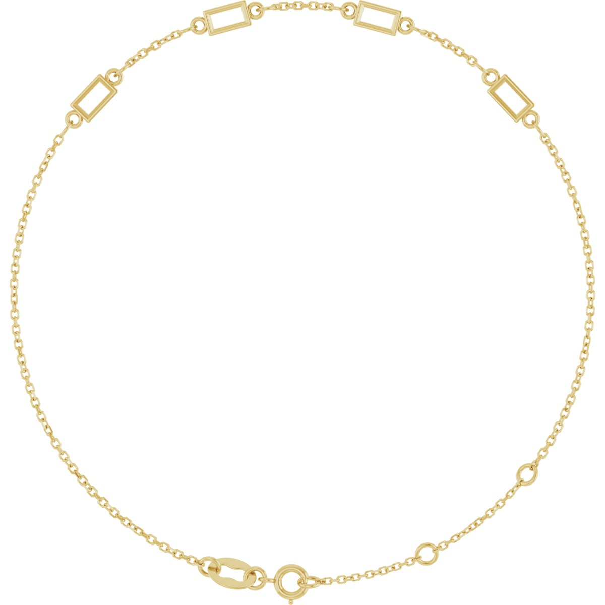 Bezel-Set Link Bracelet