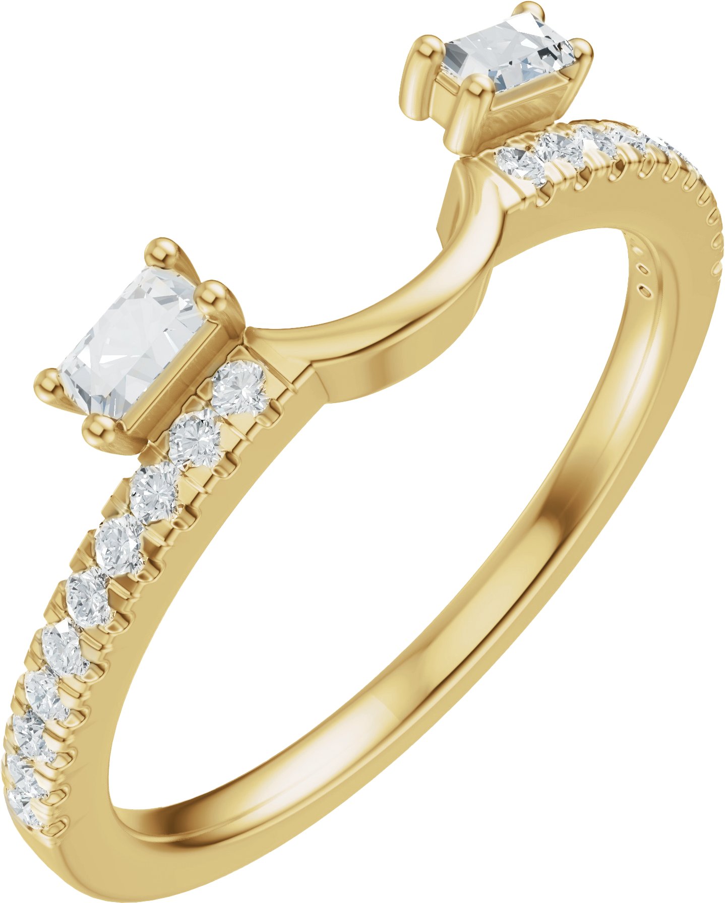 1/5 CTW Natural Diamond Wrap-Style Ring Enhancer – 14K Yellow Gold