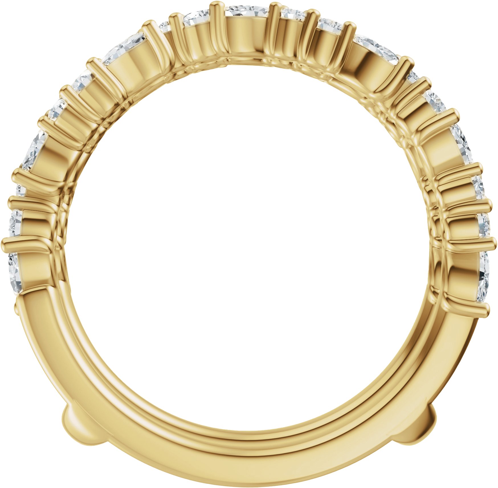 Alternative view of 7/8 CTW Natural Diamond Ring Guard – 14K Yellow Gold