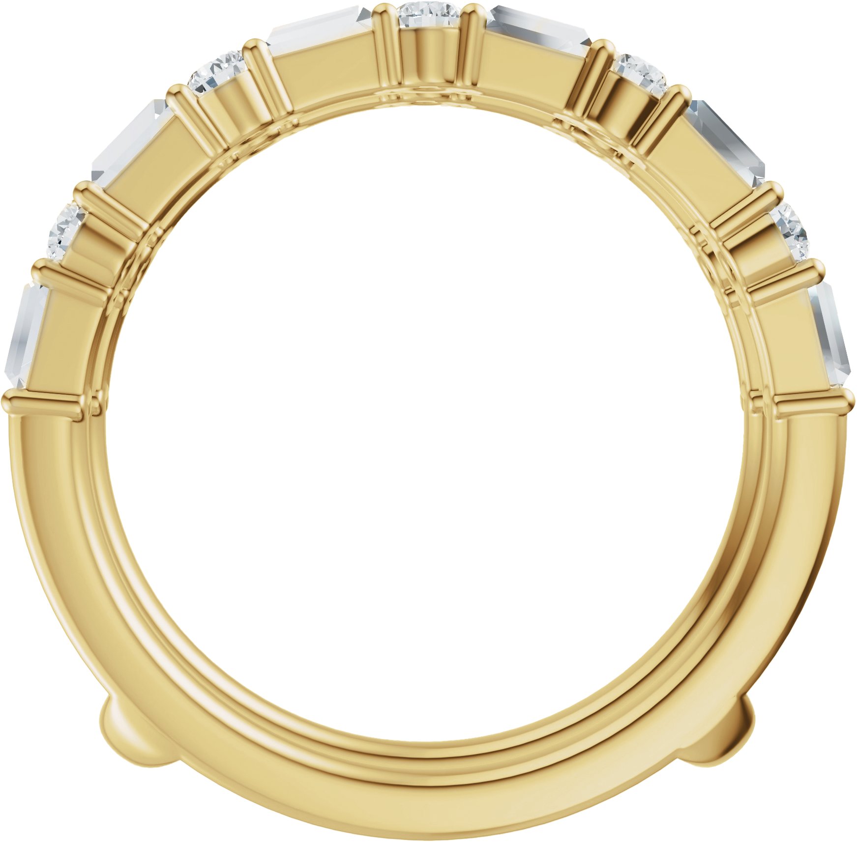 Alternative view of 7/8 CTW Natural Diamond Accented Ring Guard – 14K Yellow Gold