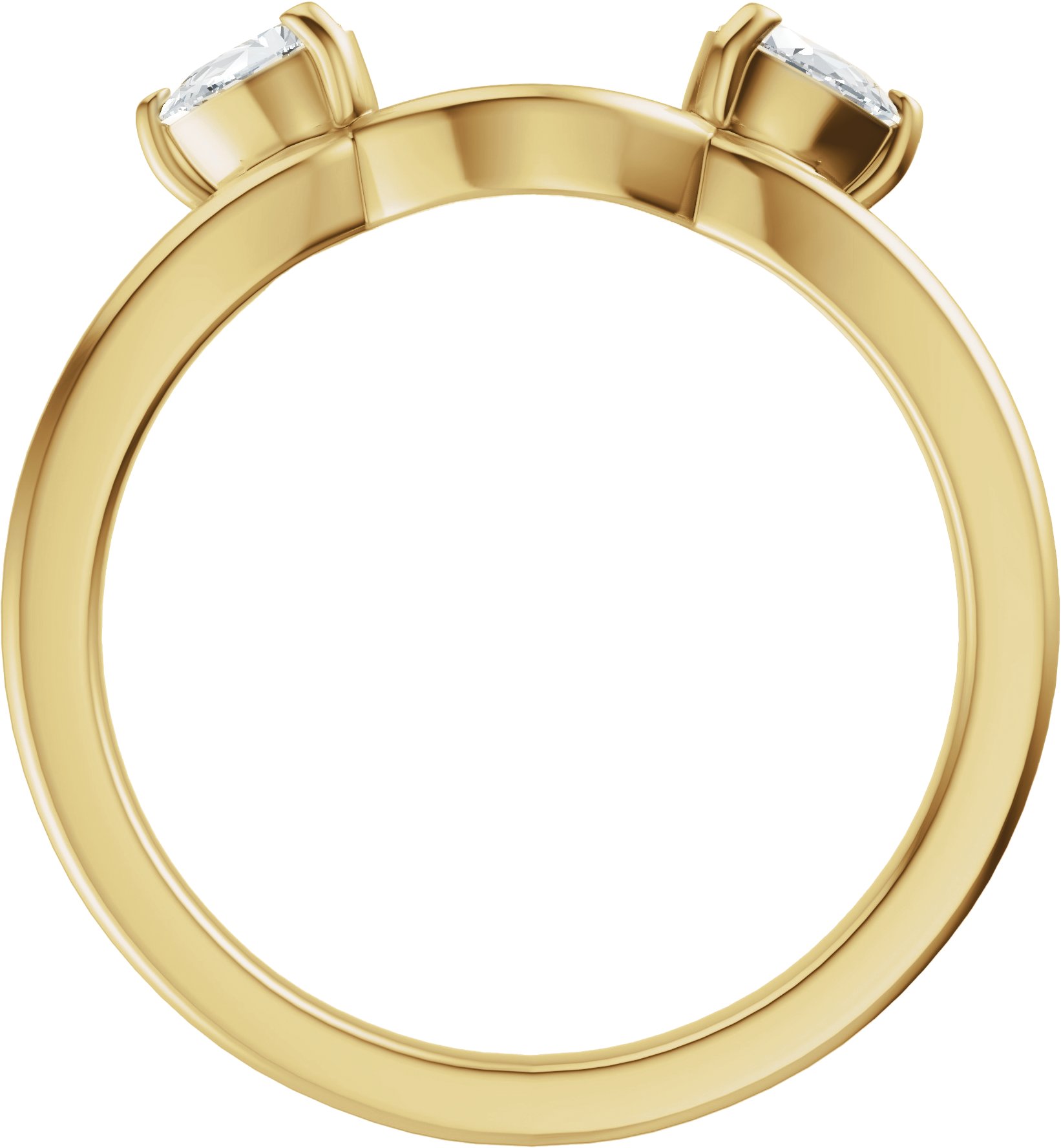 Alternative view of 1/3 CTW Natural Diamond Wrap-Style Enhancer – 14K Yellow Gold
