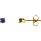 Round 4-Prong Youth Birthstone Stud Earrings