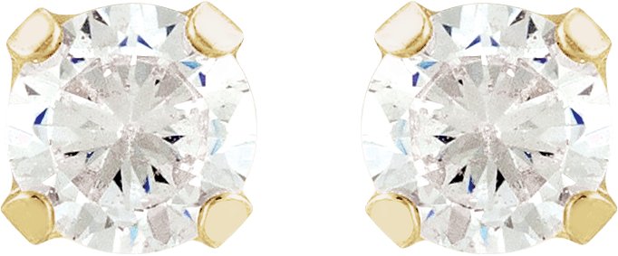 Alternative view of Inverness Birthstone Piercing Earrings – 14K Yellow Gold