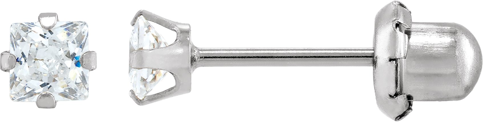 Round 4-Prong Inverness® Piercing Stud Earrings