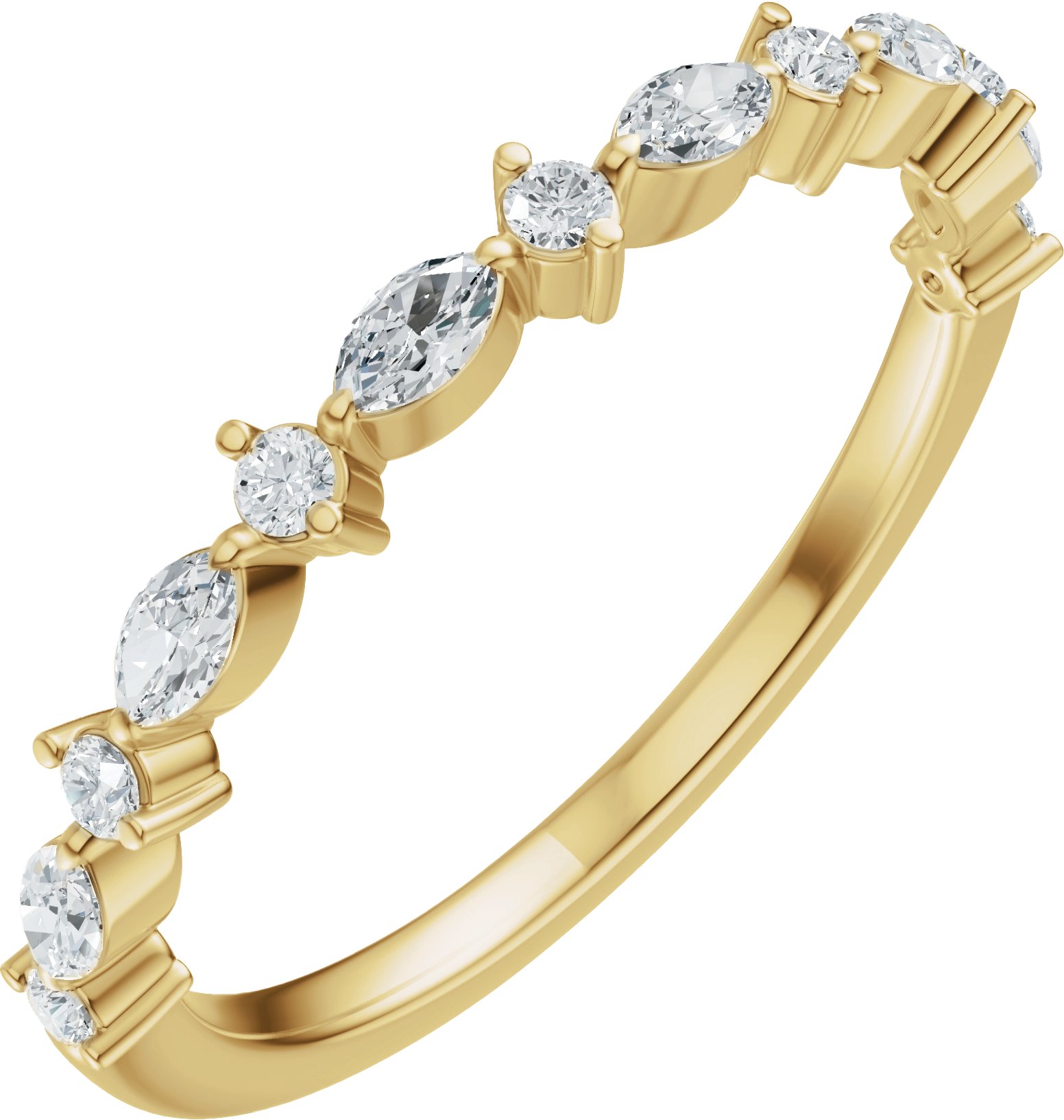 1/4 CTW Natural Diamond Anniversary Band – 14K Yellow Gold