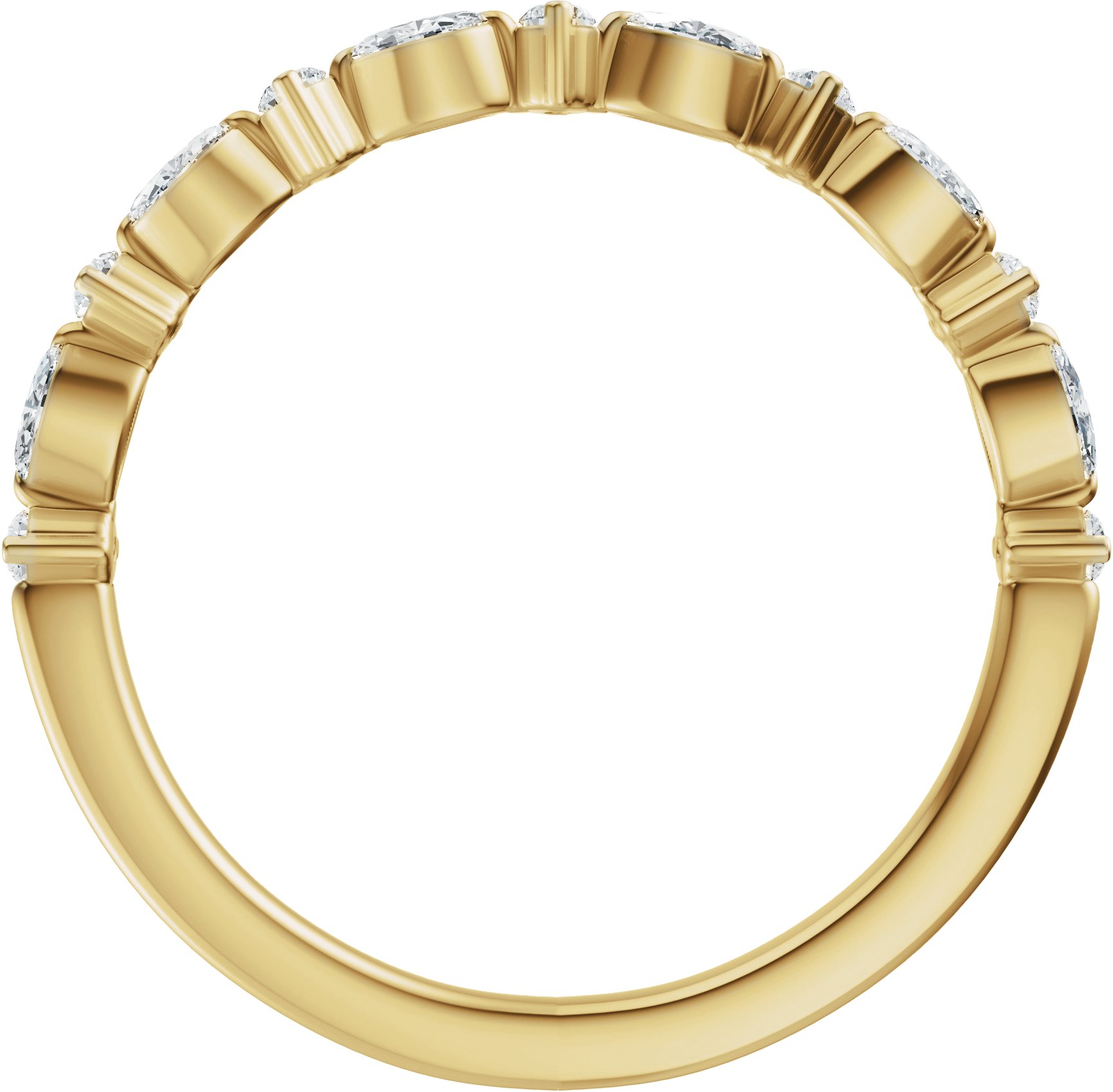 Alternative view of 1/4 CTW Natural Diamond Anniversary Band – 14K Yellow Gold