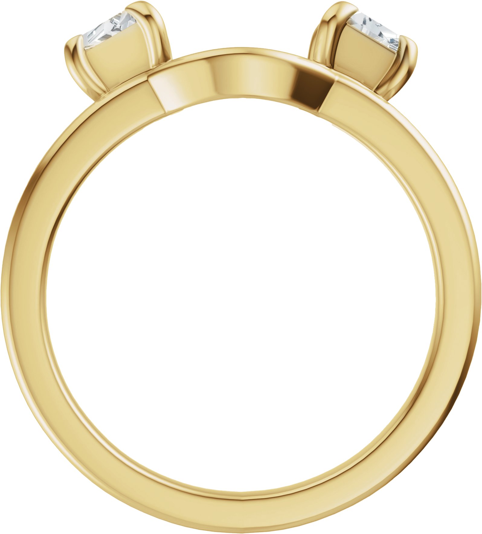 Alternative view of 1/2 CTW Lab-Grown Diamond Wrap Ring Enhancer – 14K Yellow Gold