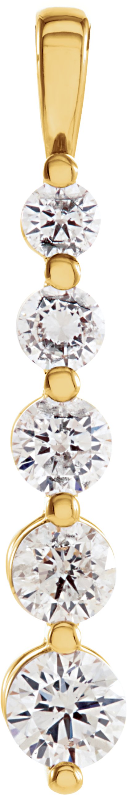 1 CTW Natural Diamond Journey Graduated Pendant