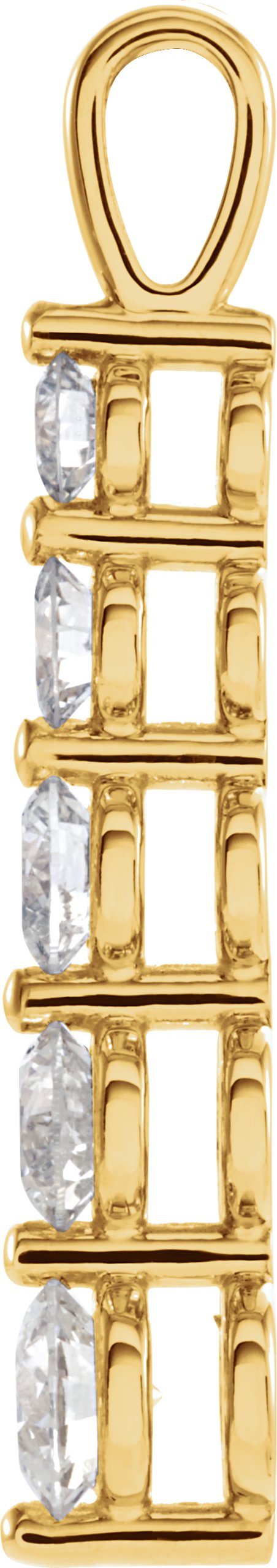 1 CTW Natural Diamond Journey Graduated Pendant view 2