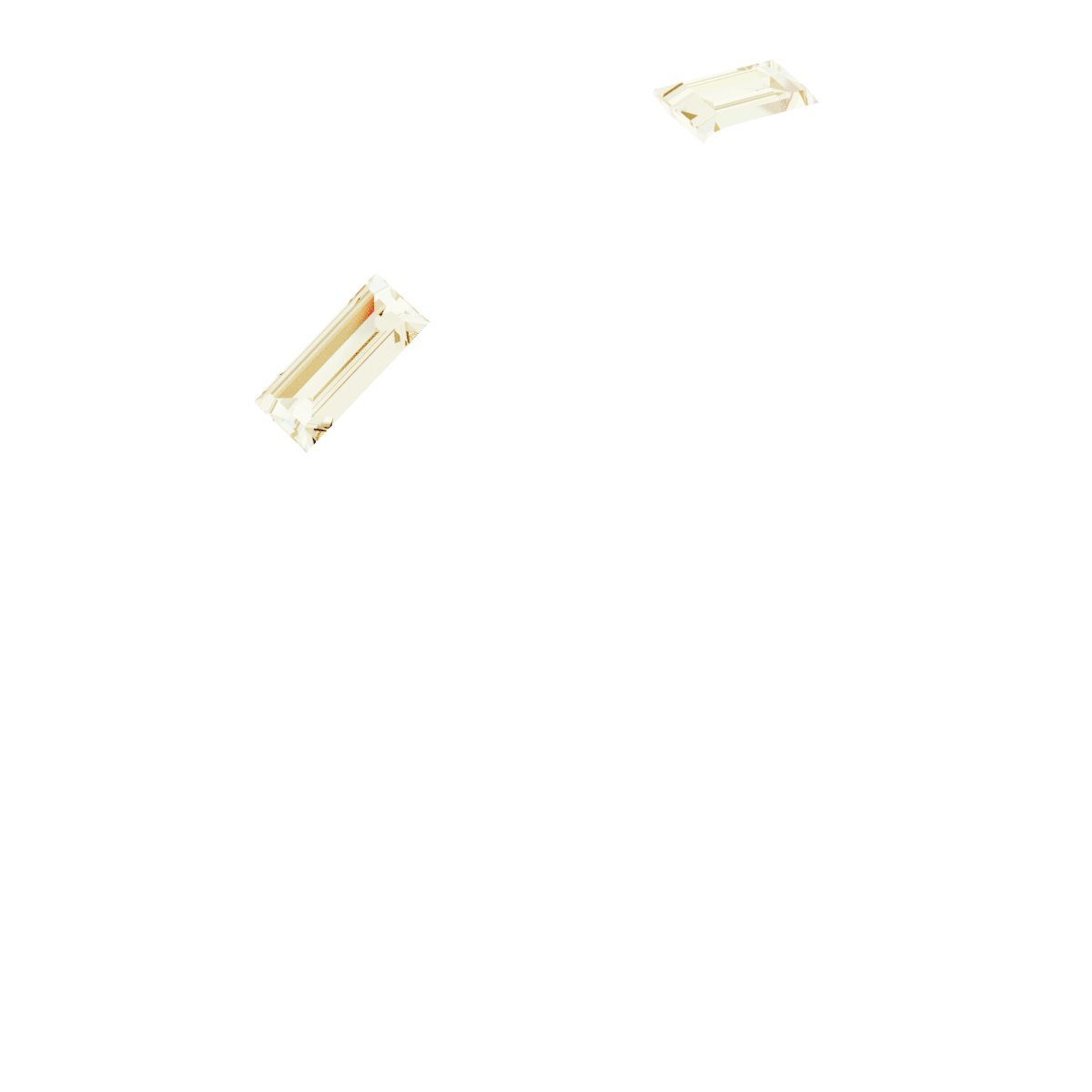 Straight Baguette Side-Stone Peg Shank