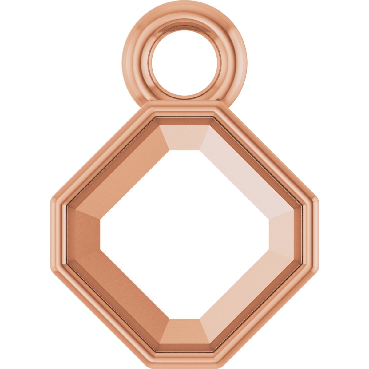 Asscher Bezel-Set Dangle