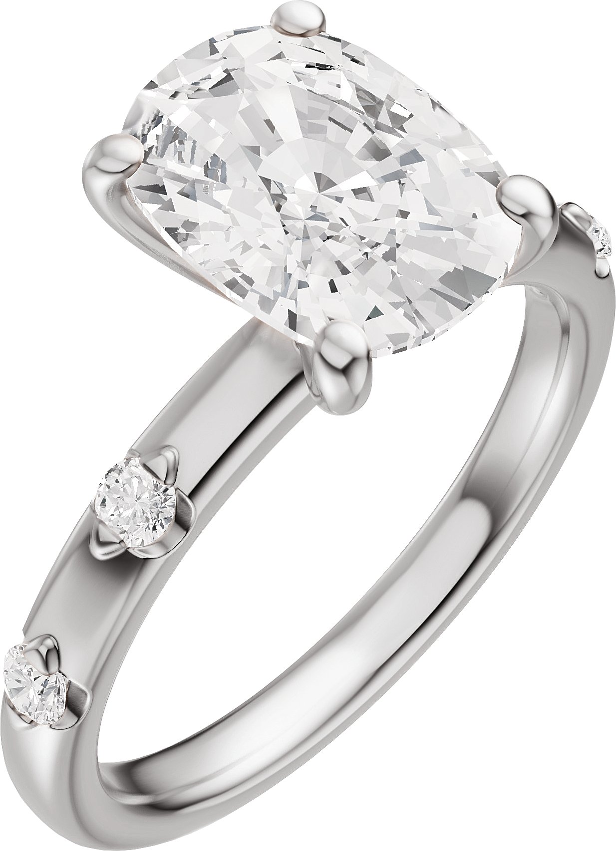 Accented Engagement Ring or Band