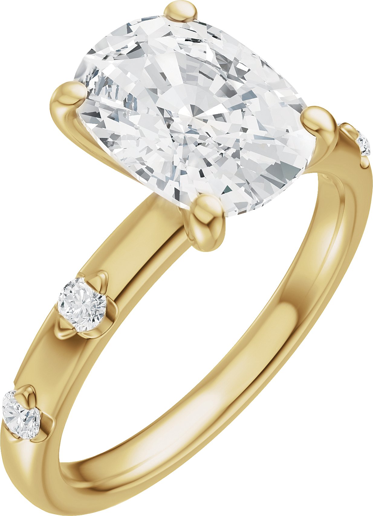 Accented Engagement Ring or Band