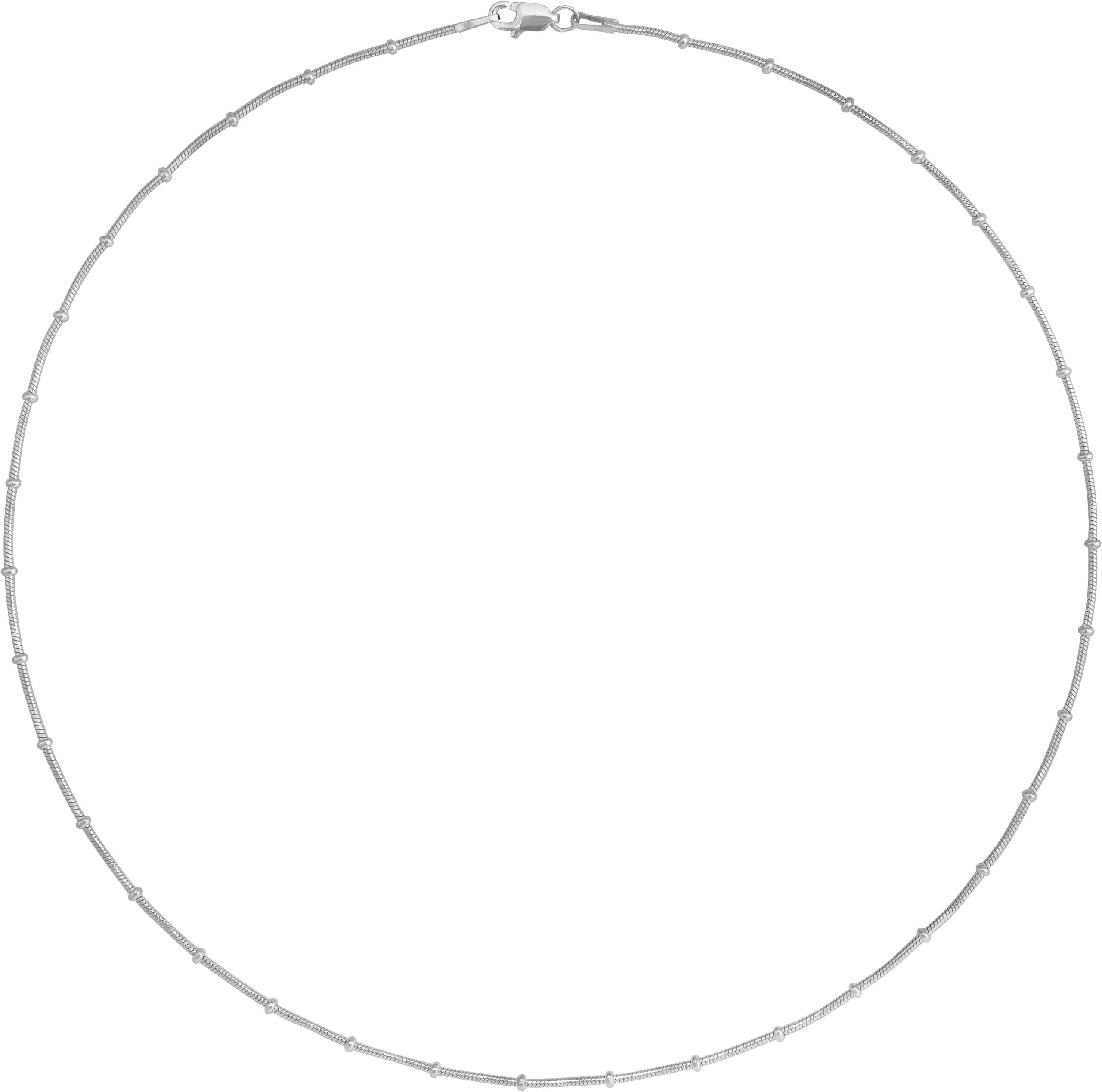 Alternative view of Beaded Snake Chain – Sterling Silver