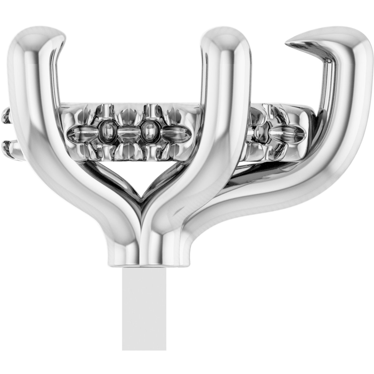 4-Prong Pre-Notched Claw Hidden Halo-Style Peg Setting